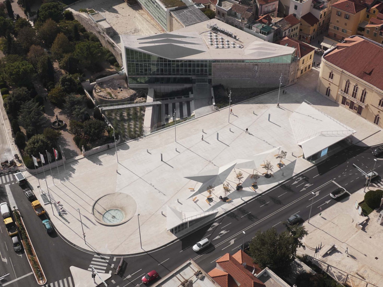 Poljana Square by Atelier Minerva + Institute for Architecure, Faculty of Architecture, University of Zagreb. Photograph by Ervin Husedžinović