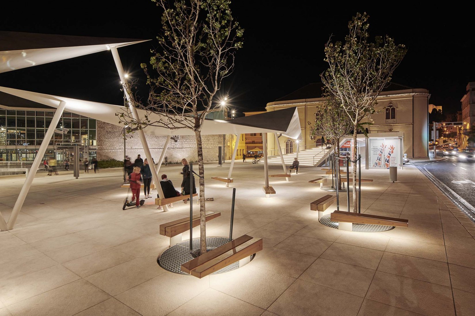 Poljana Square by Atelier Minerva + Institute for Architecure, Faculty of Architecture, University of Zagreb. Photograph by Marko Mihaljević