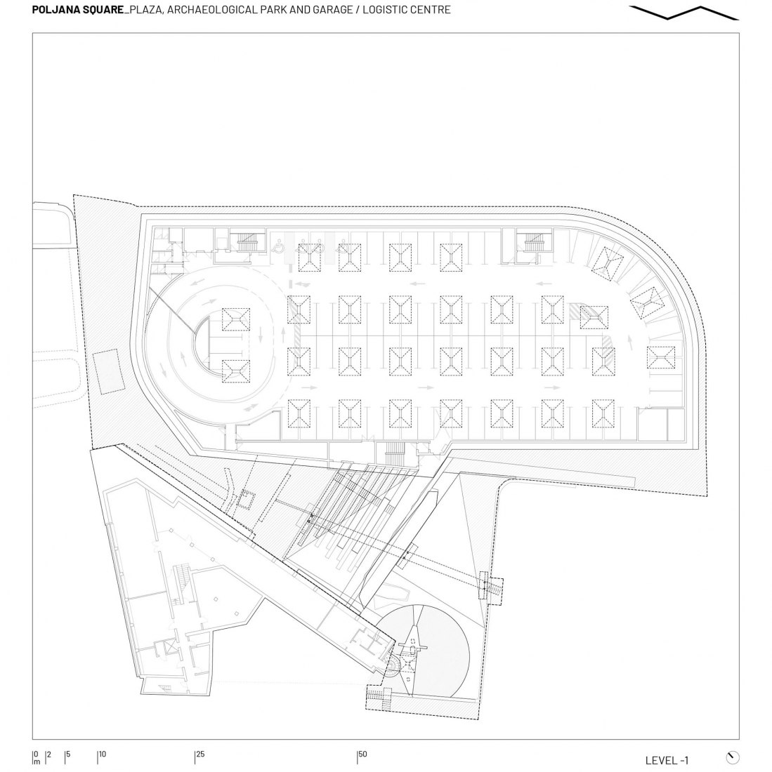 Floor plan 1. Poljana Square by Atelier Minerva + Institute for Architecure, Faculty of Architecture, University of Zagreb