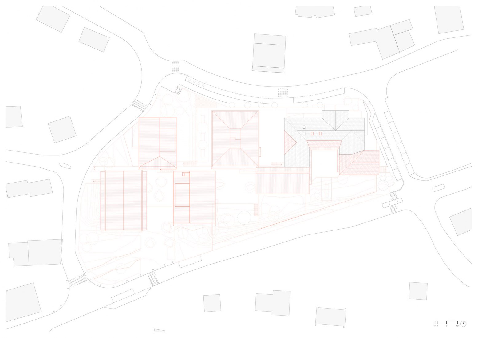 Roof floor. Community Facilities Hub by Atelier PNG, Atelier Julien Boidot, Émilien Robin Architecte.