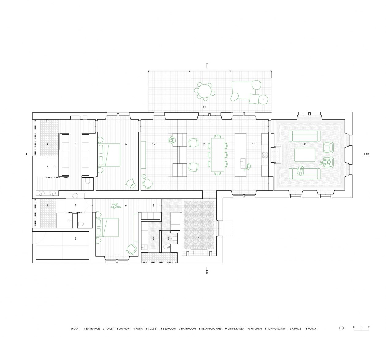 Planta baja. CASA MÃE por Atelier Data. Fotografía por Richard John Seymour.