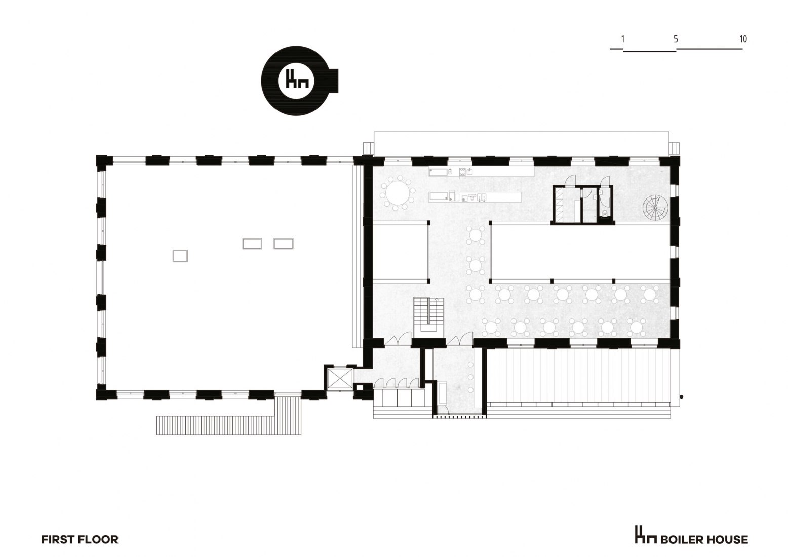 Primera planta. Reconversión de la Boiler House por Atelier Hoffman