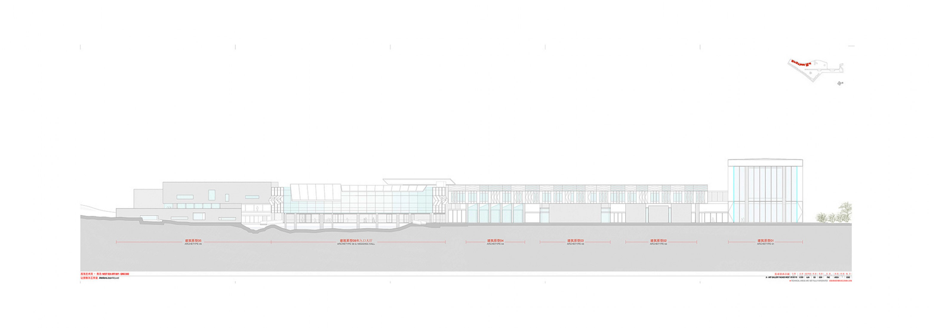 Alzado. Museo de Arte TAG por Ateliers Jean Nouvel. Imagen cortesía de TAG Art Museum