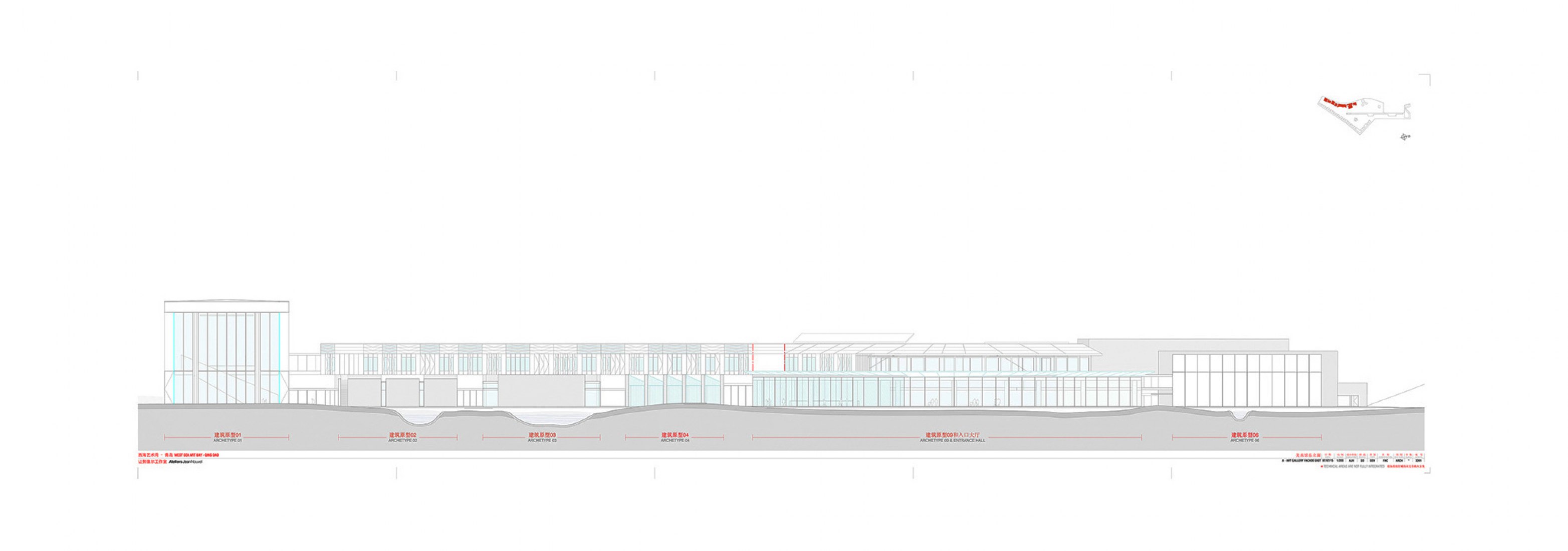 Alzado. Museo de Arte TAG por Ateliers Jean Nouvel. Imagen cortesía de TAG Art Museum