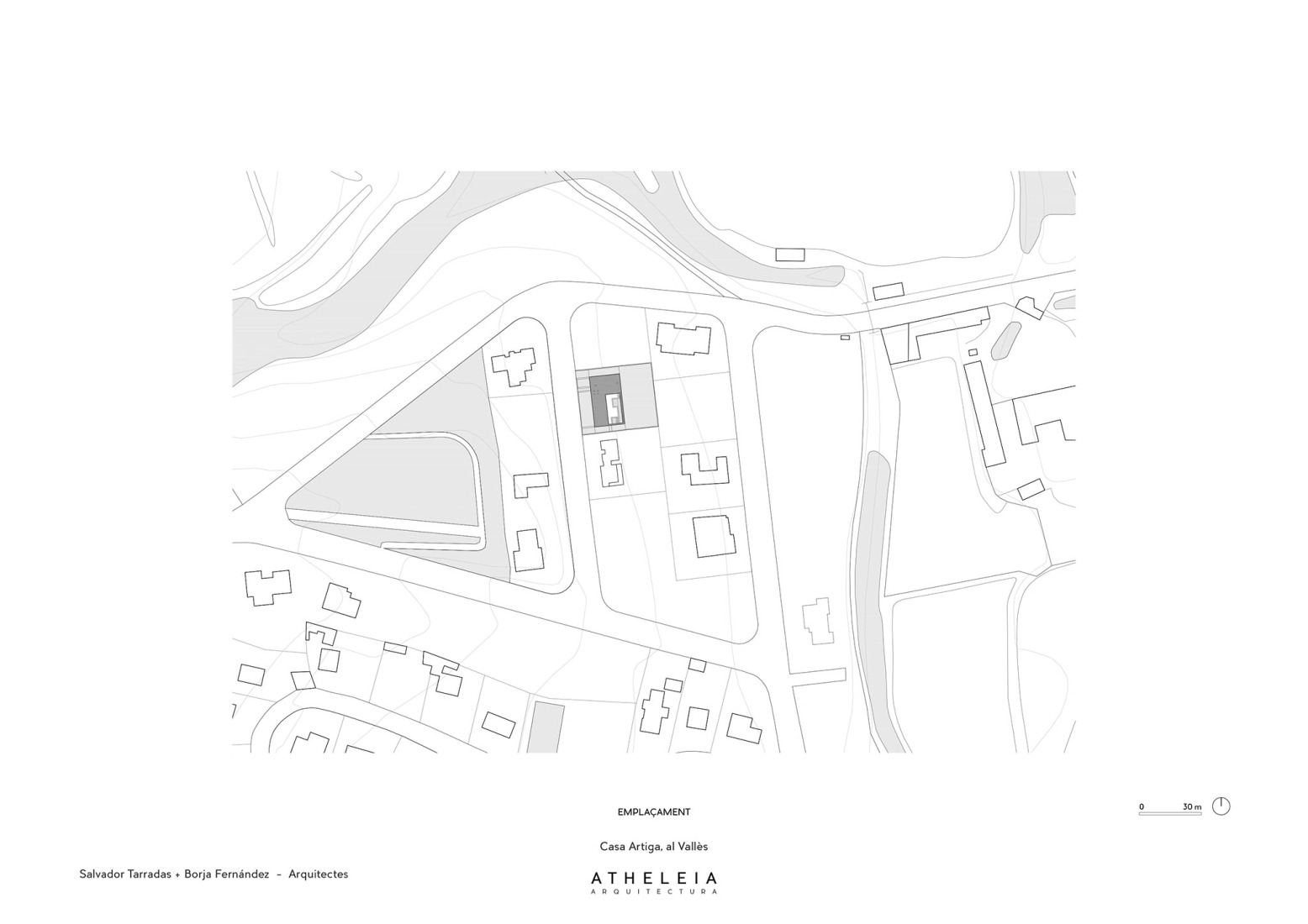 Site plan. Casa Artiga by Atheleia Arquitectura.