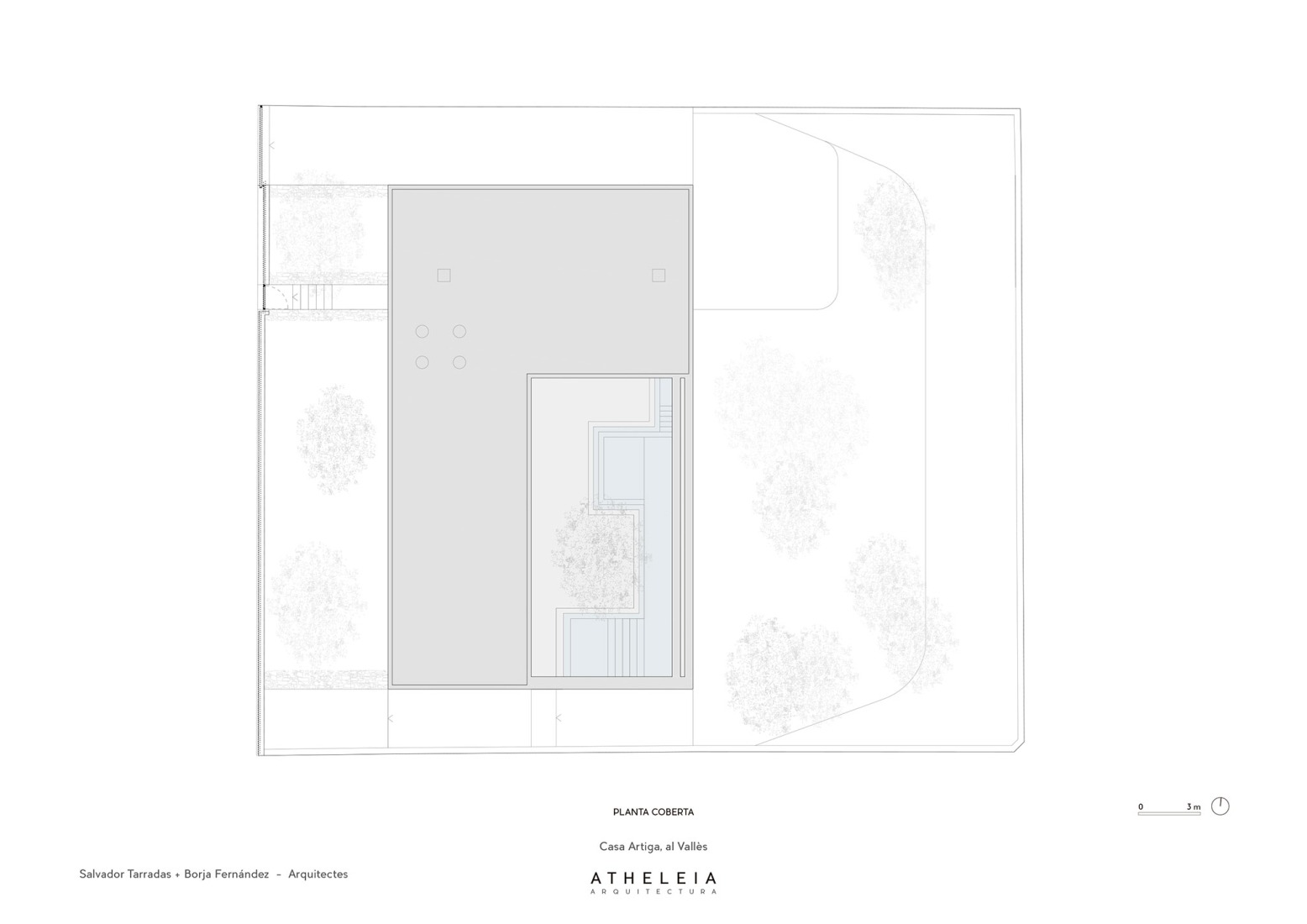Roof plan. Casa Artiga by Atheleia Arquitectura.