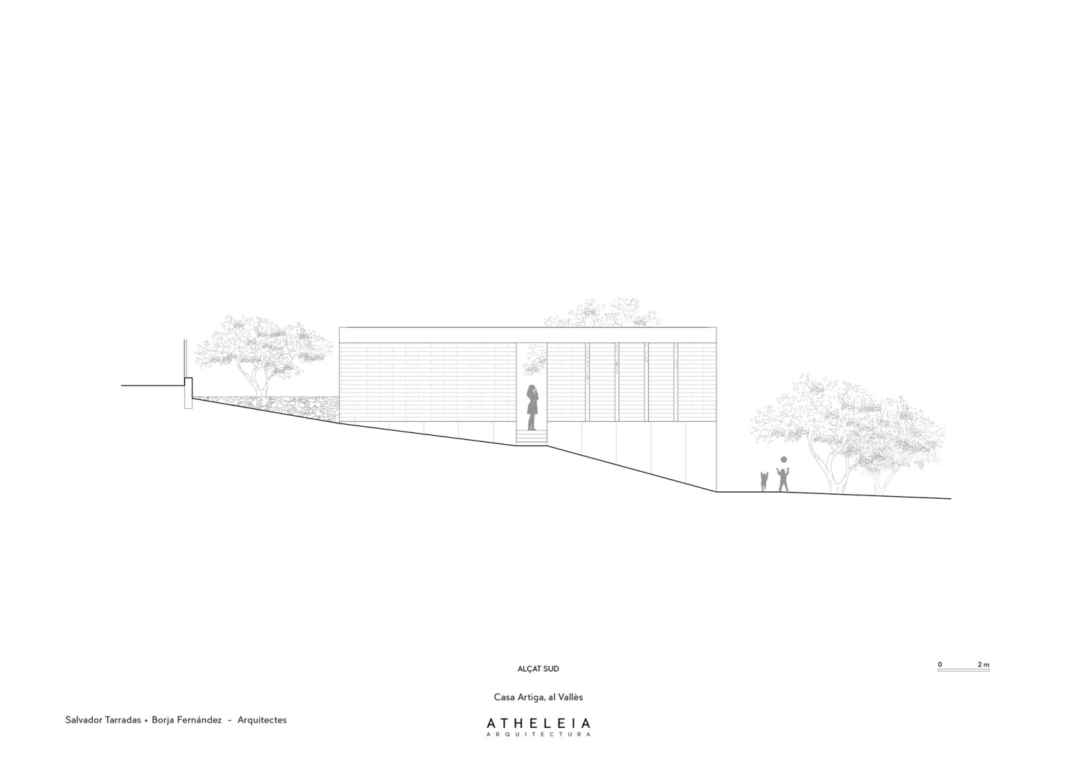 Section. Casa Artiga by Atheleia Arquitectura.