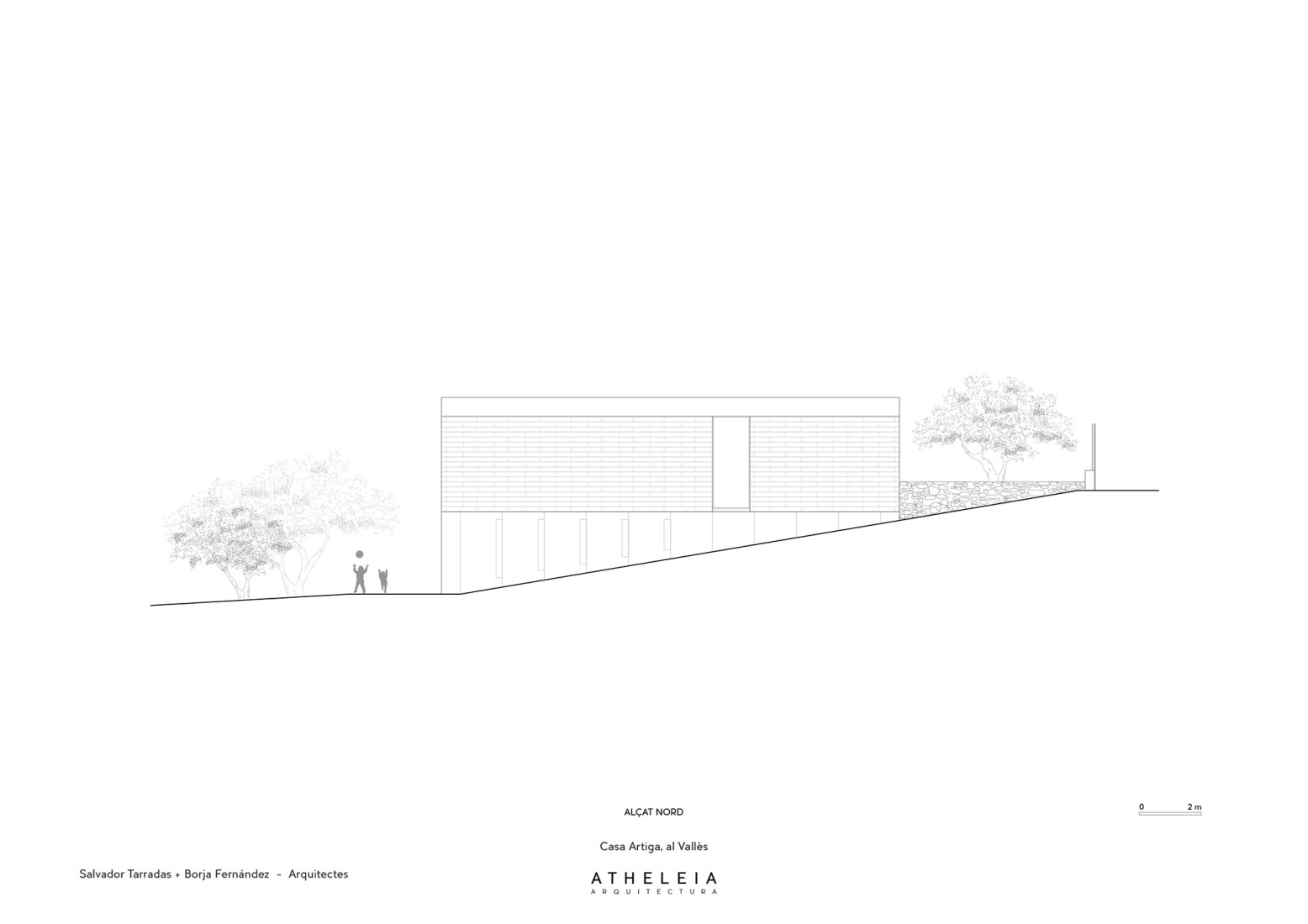 Section. Casa Artiga by Atheleia Arquitectura.