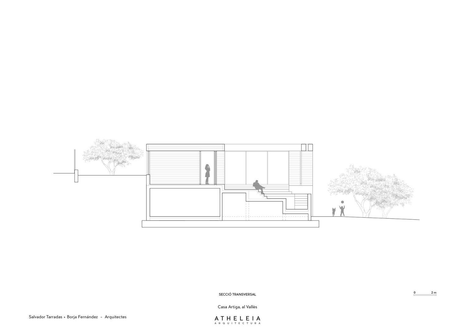 Section. Casa Artiga by Atheleia Arquitectura.