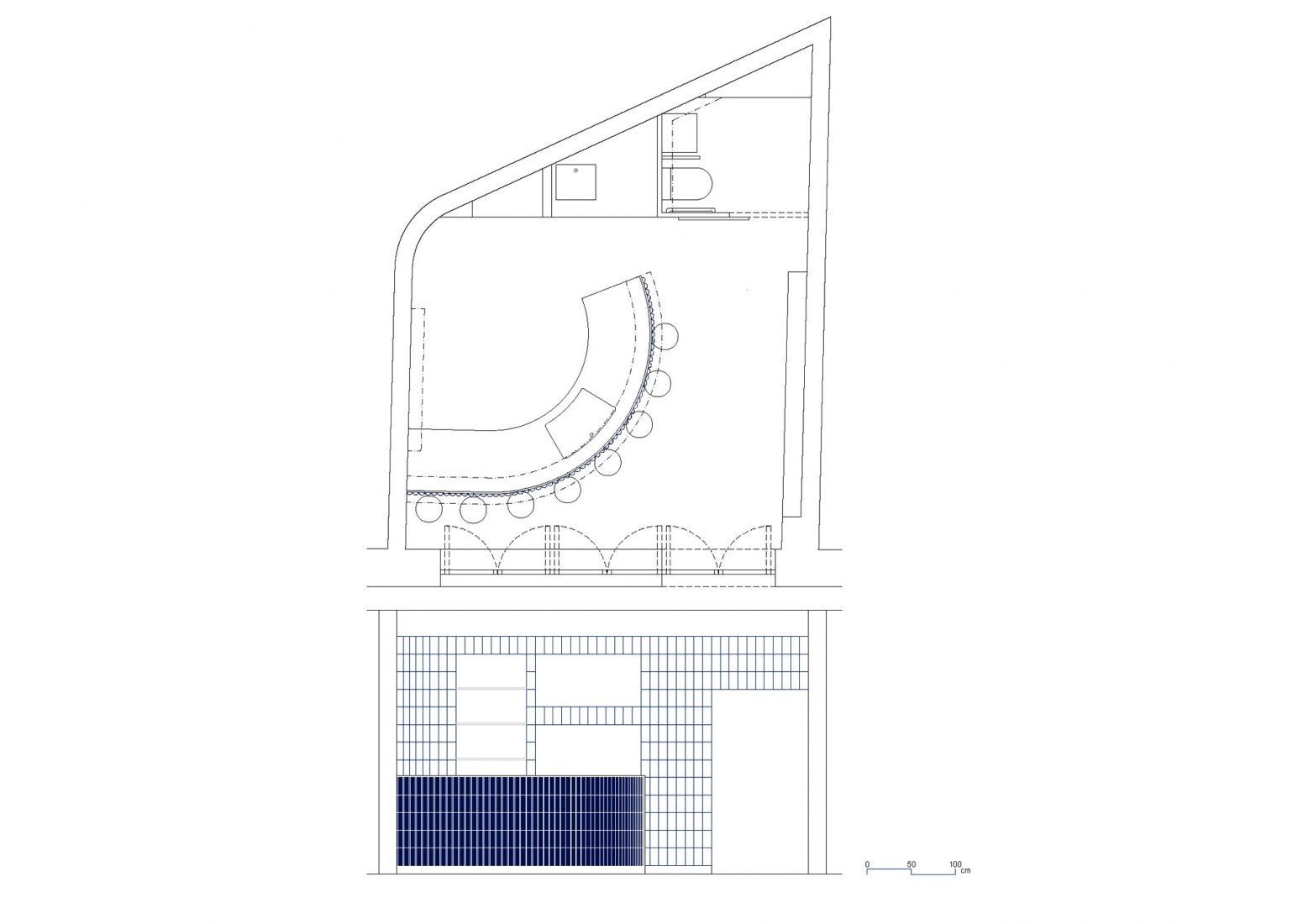 Floor plan. Atlantis gastrobar by Arantxa Manrique arquitectes.