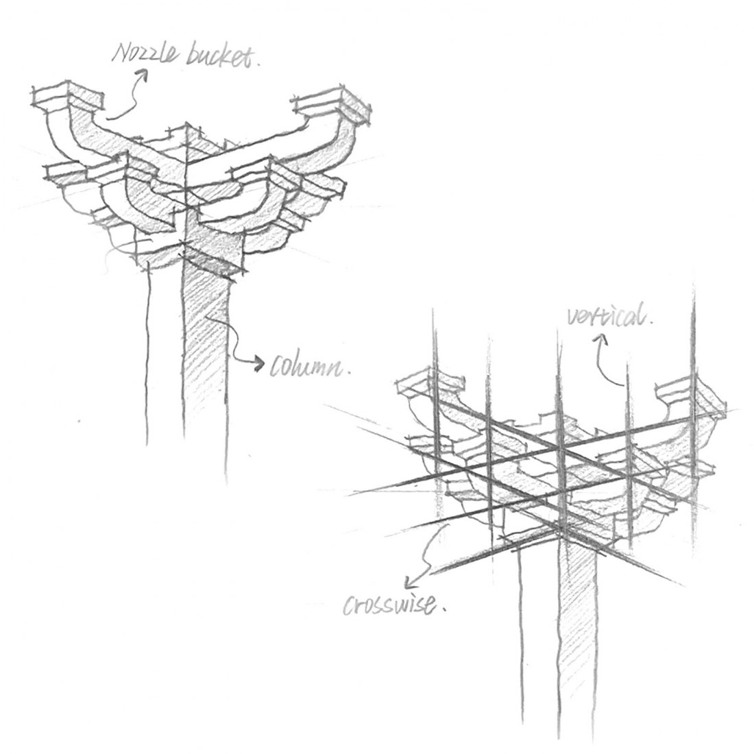 Sketch. BABAMA Concept Store by ATMOSPHERE Architects.