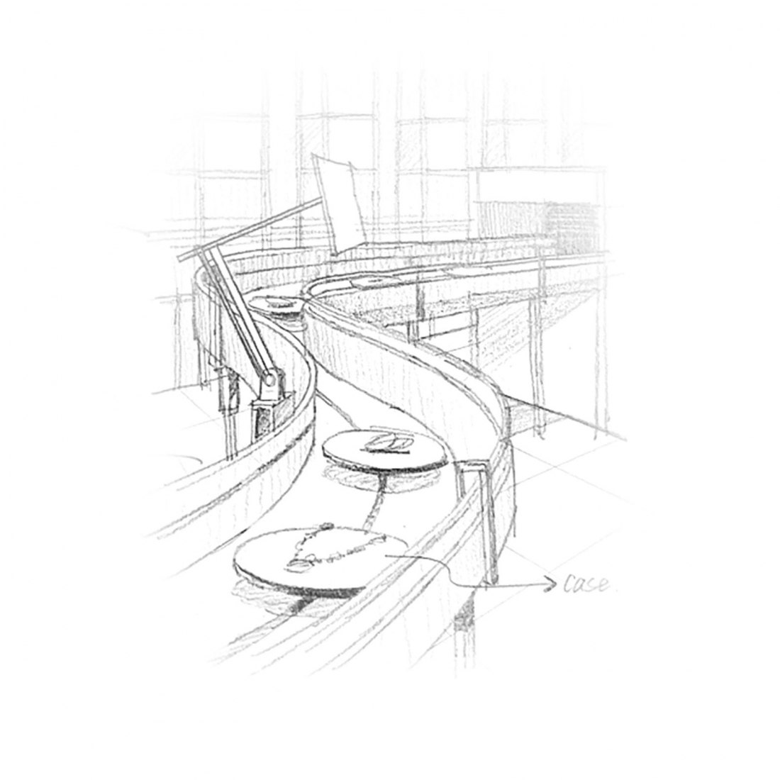 Sketch. BABAMA Concept Store by ATMOSPHERE Architects.