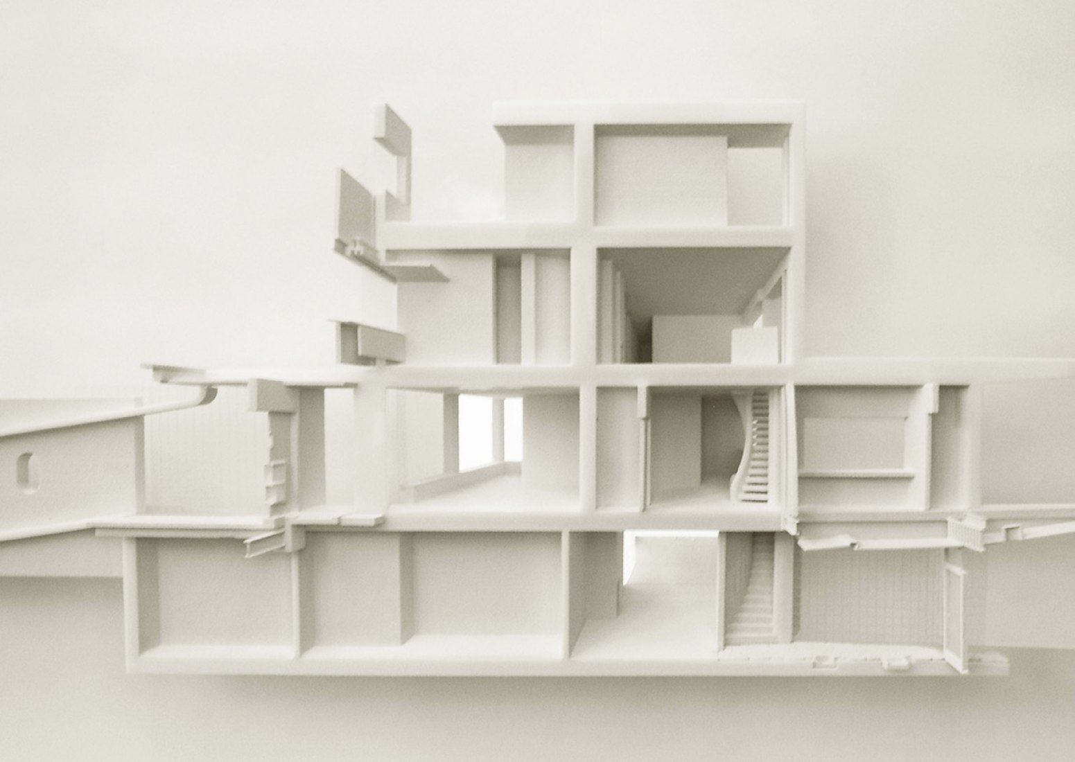 Una maqueta analítica de la Casa de Frank por Walter Gropius y Marcel Breuer. Producido para el estudio de opciones GSD, 