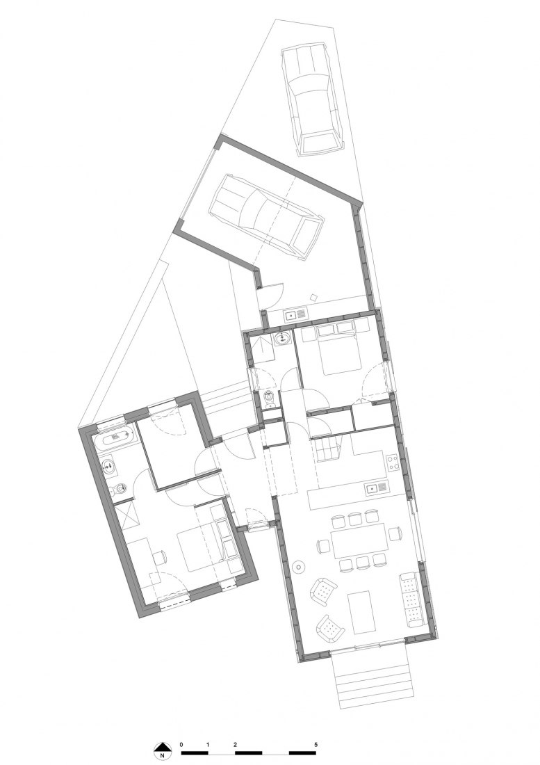 Planta baja. Casa Sentinel por Aurelien Chen. © Aurelien Chen