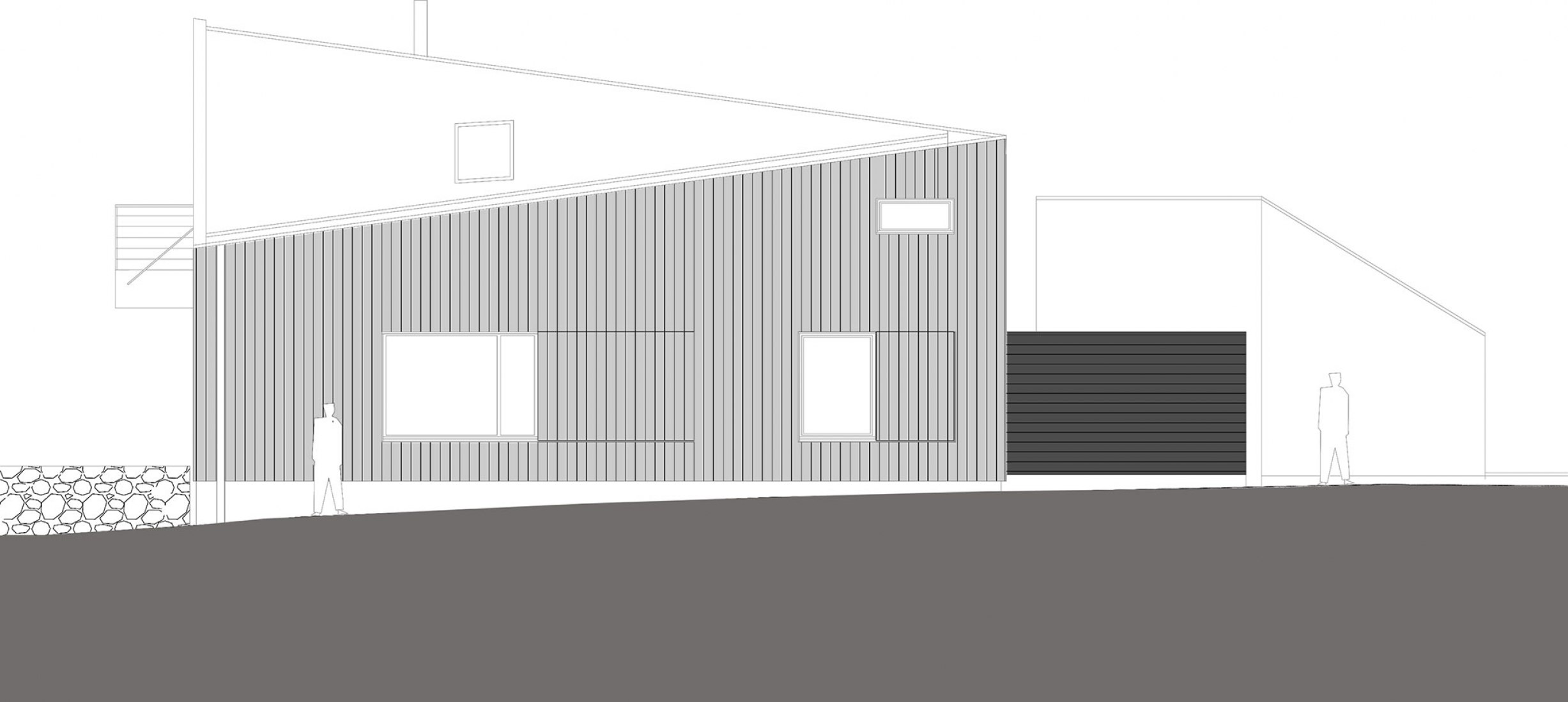Alzado este. Casa Sentinel por Aurelien Chen. © Aurelien Chen