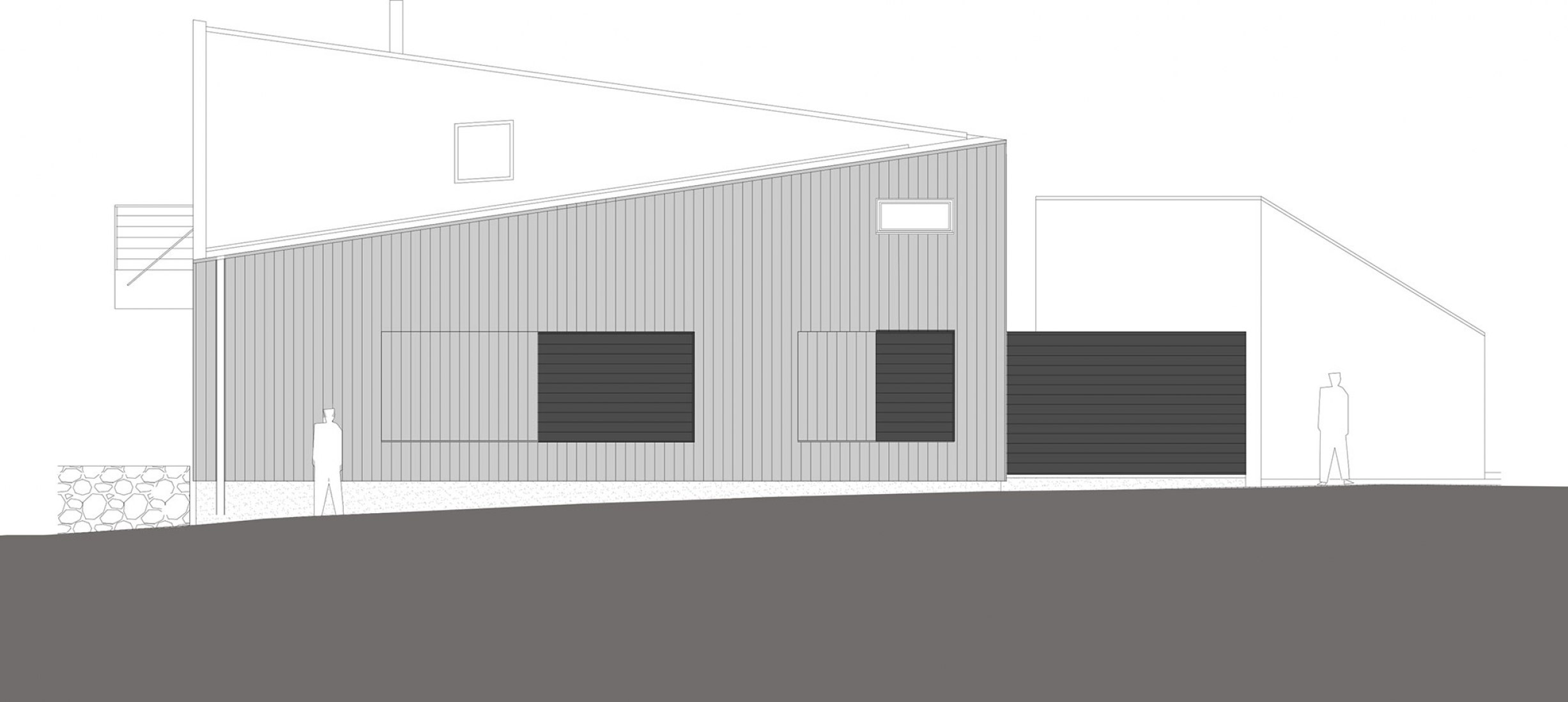 Alzado oeste. Casa Sentinel por Aurelien Chen. © Aurelien Chen
