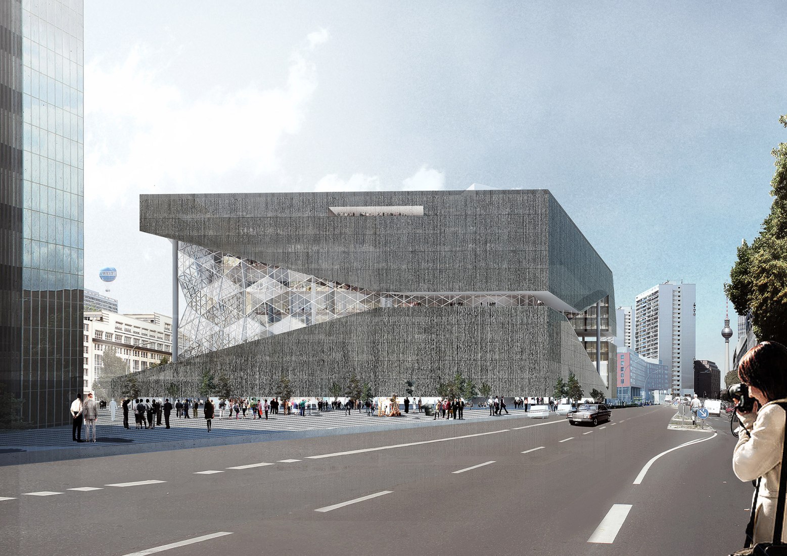 Nuevo edificio de Axel Springer por OMA. Imagen cortesía de OMA.