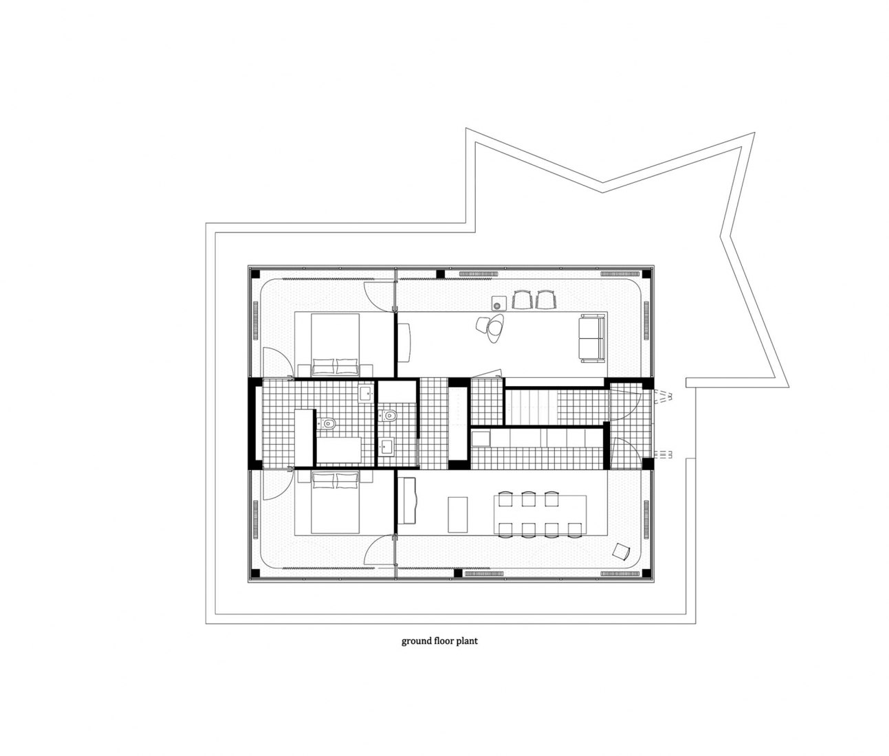 Plano planta baja. Re-House por AZAB
