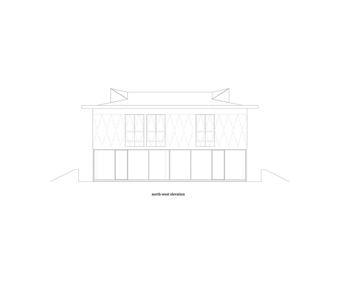 Alzado Norte-Oeste. Re-House por AZAB