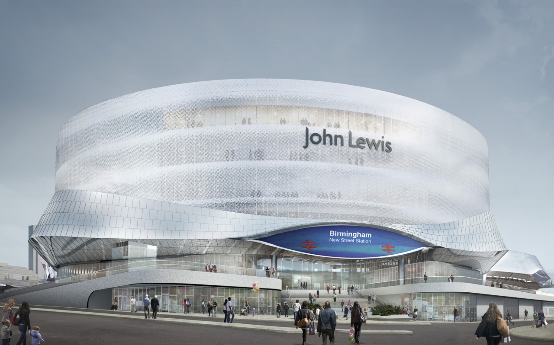 Visualización. Nueva Estación en Birmingham por AZPML. 