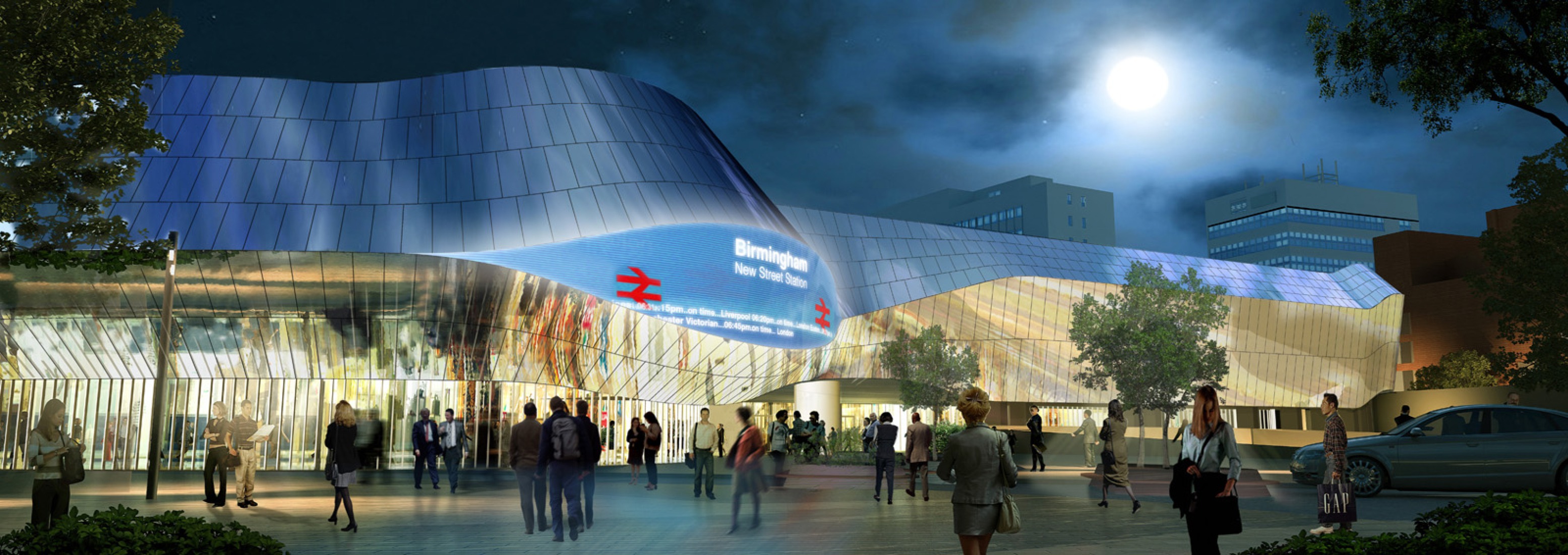 Visualización. Nueva Estación en Birmingham por AZPML.
