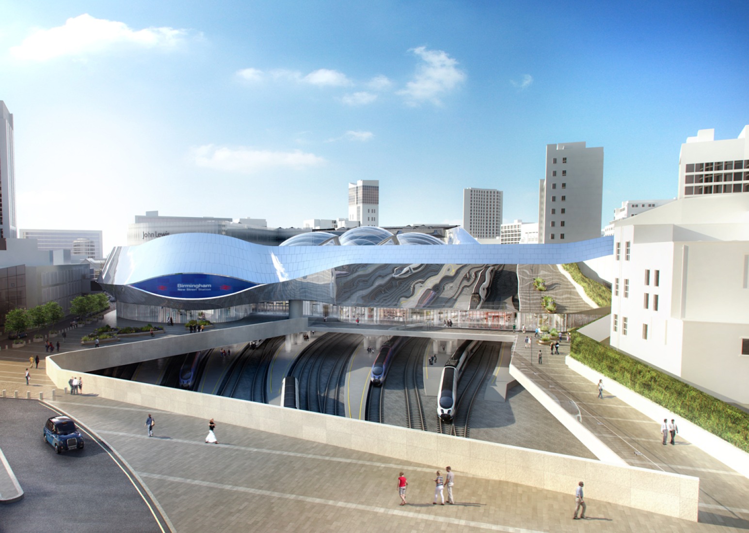 Visualización. Nueva Estación en Birmingham por AZPML. 