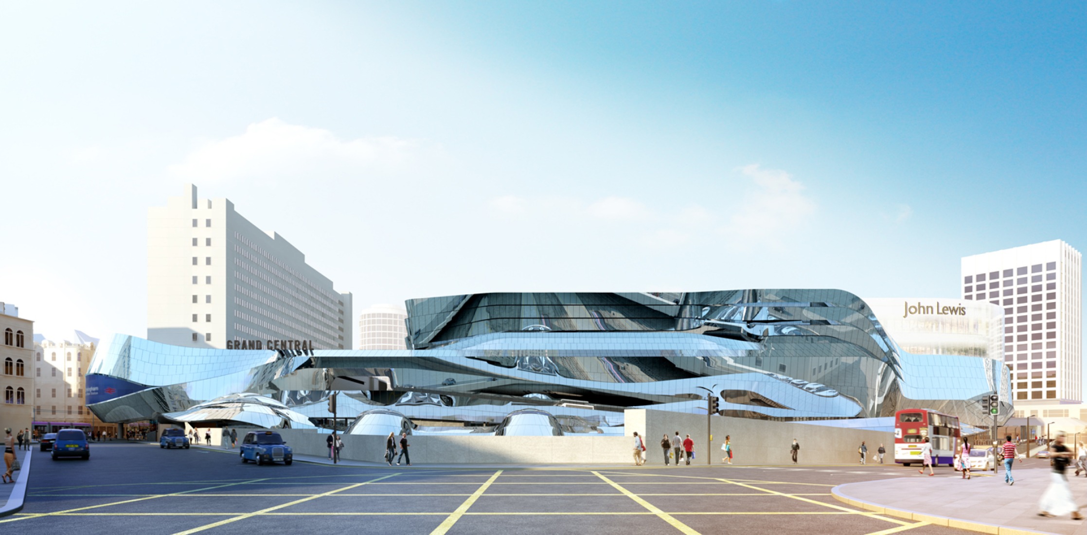 Visualización. Nueva Estación en Birmingham por AZPML.