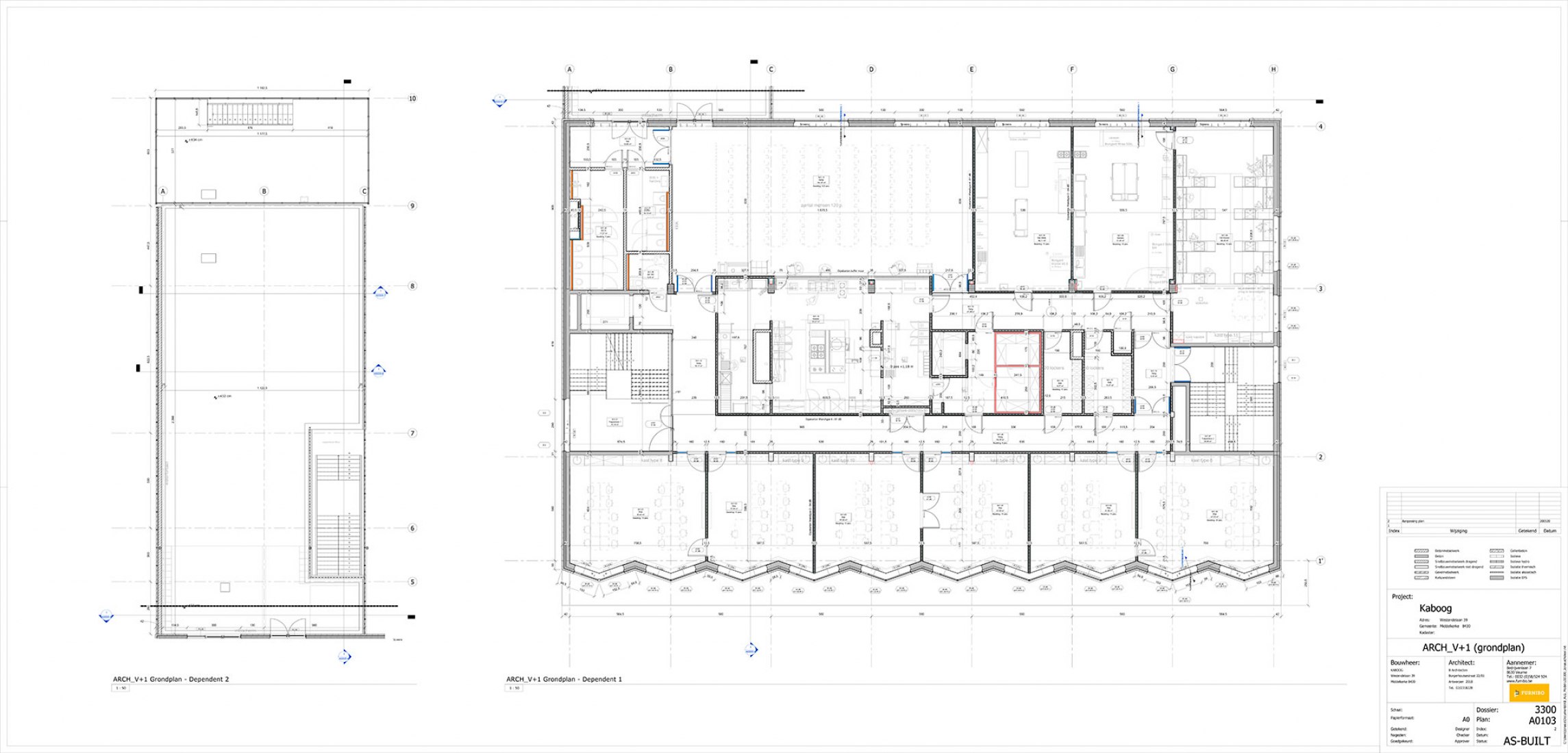 Planta primera. Kaboog por B-architecten.
