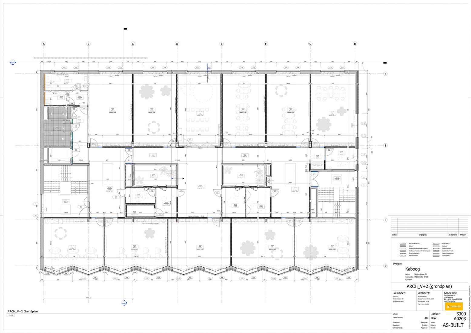 Planta segunda. Kaboog por B-architecten.