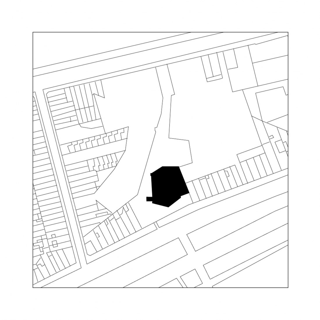 Plano de situación. Iglesia Blaisant por B juxta architecten.
