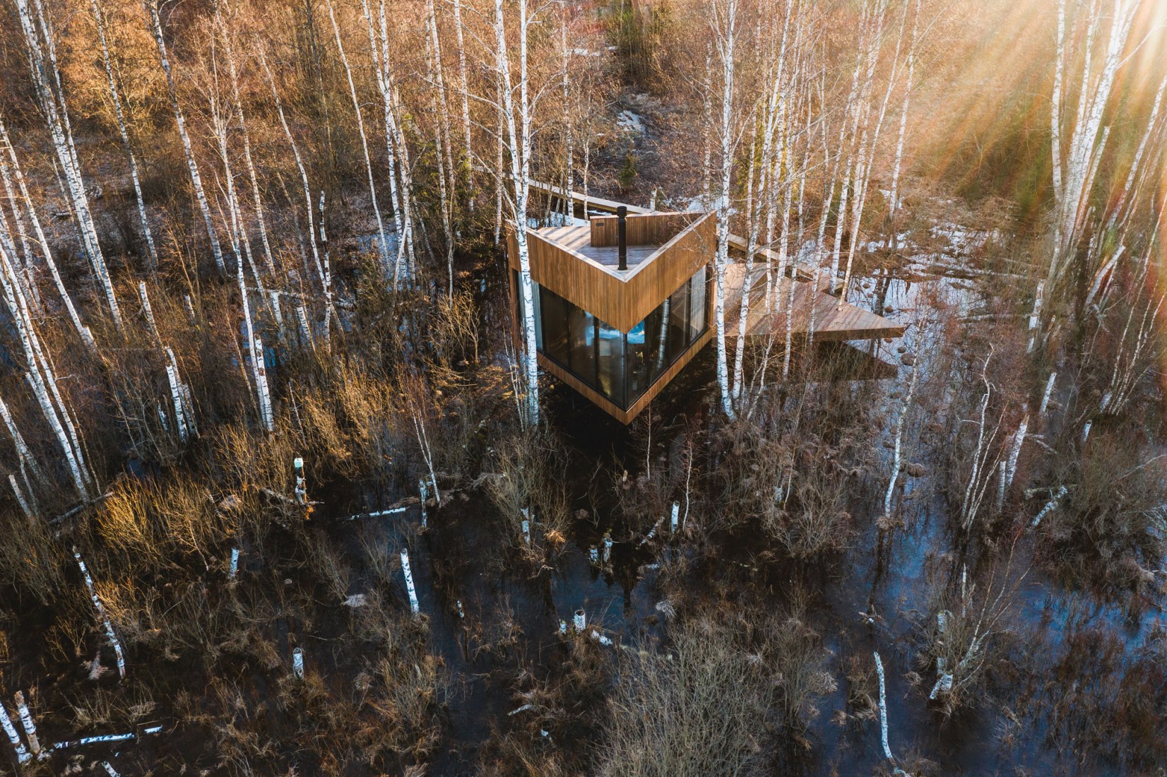 Maidla Nature Resort por b210 architects. Fotografía por Priidu Saart