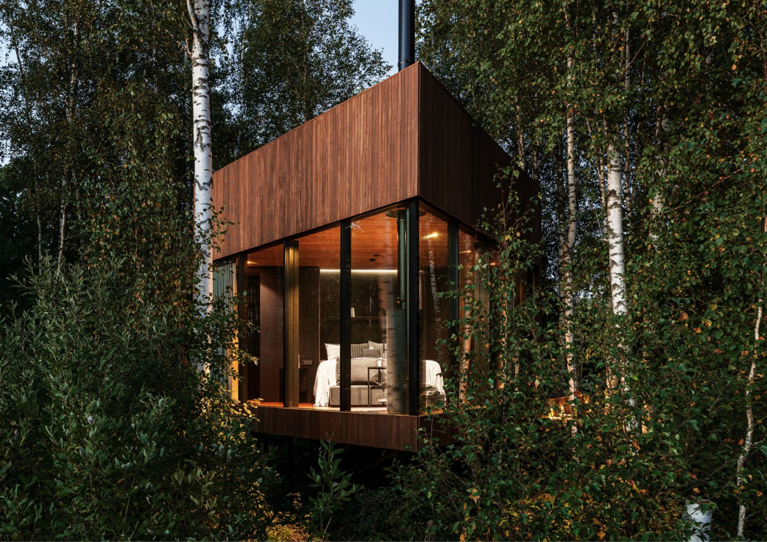 Maidla Nature Resort por b210 architects. Fotografía por Tõnu Tunnel
