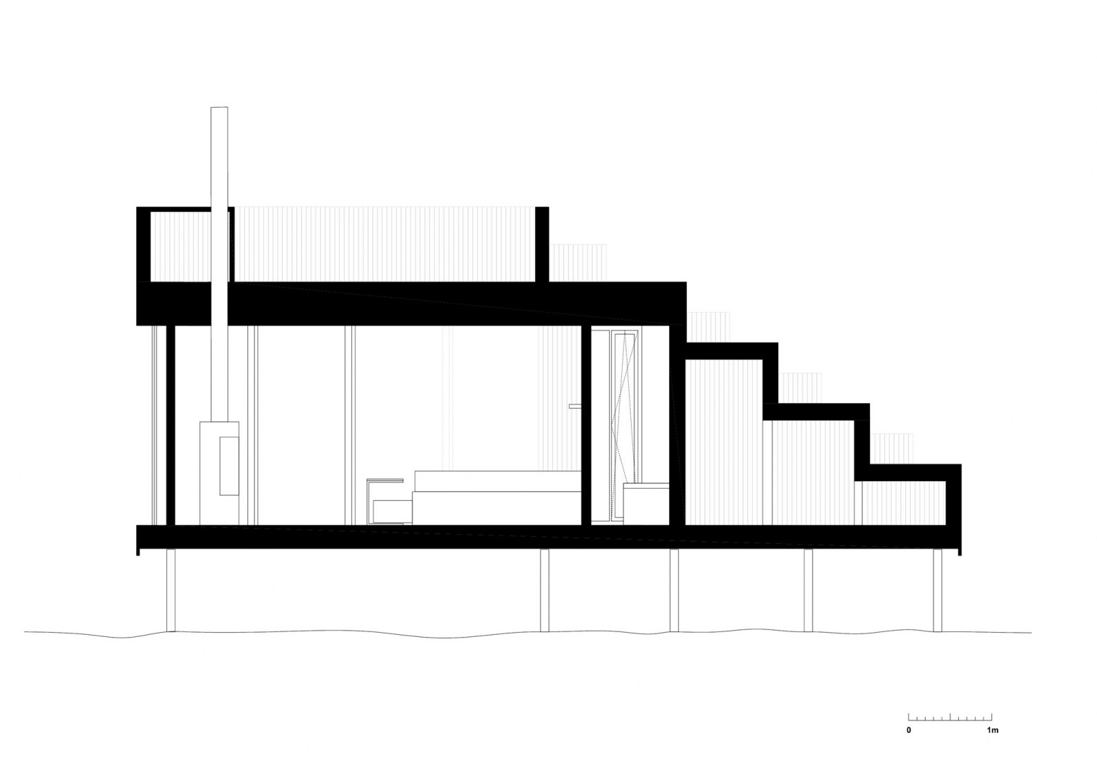 Sección.  Maidla Nature Resort por b210 architects