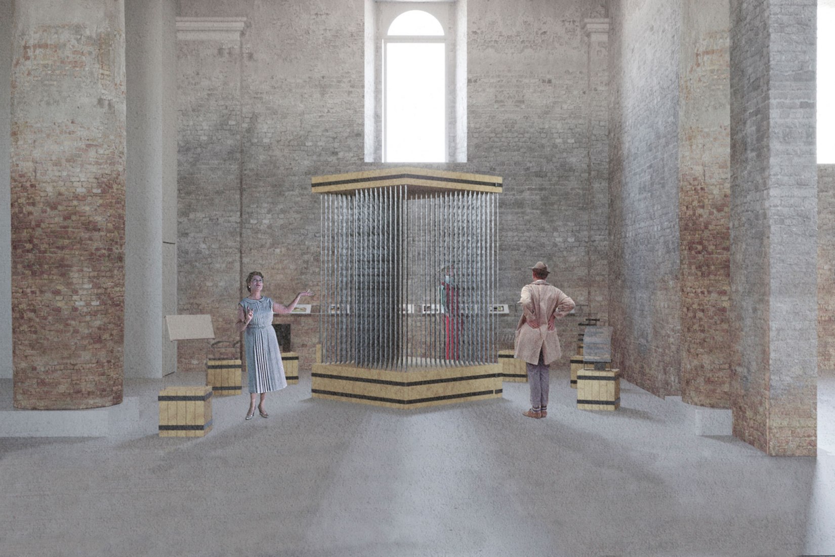 Ilustración de la exposición. «Arquitectura de las transiciones: lo material es político» por BAAG.