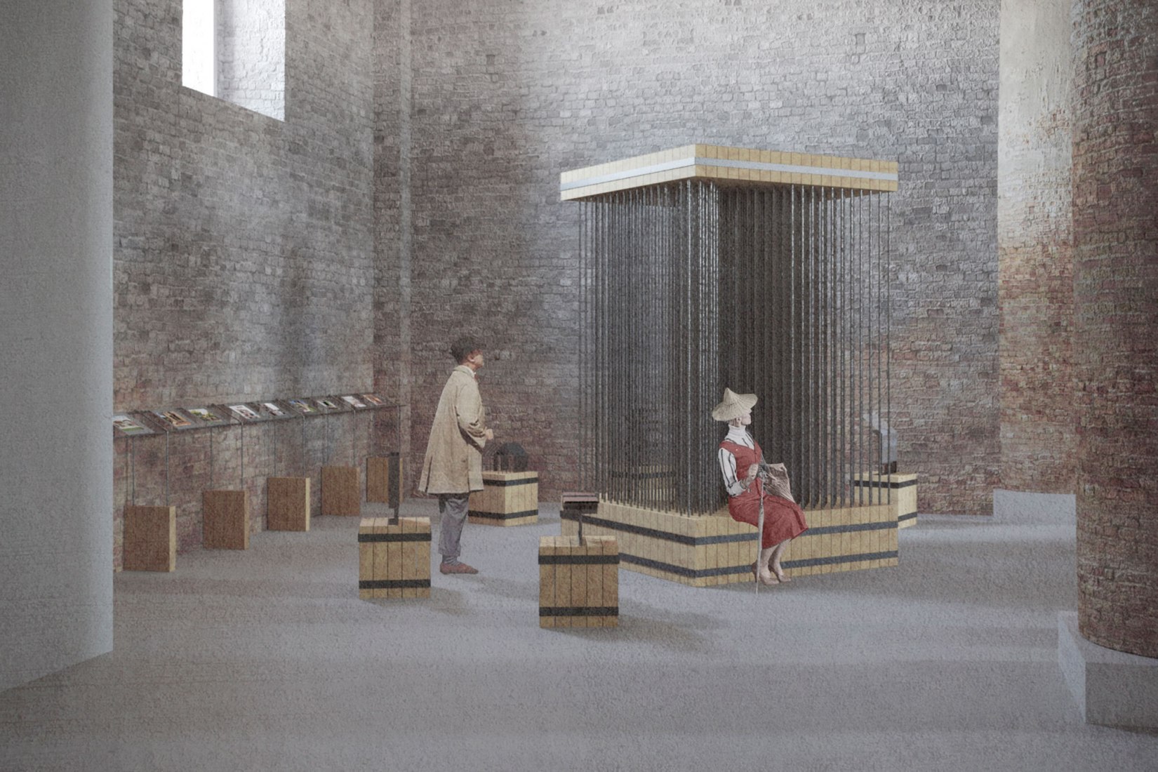 Ilustración de la exposición. «Arquitectura de las transiciones: lo material es político» por BAAG.