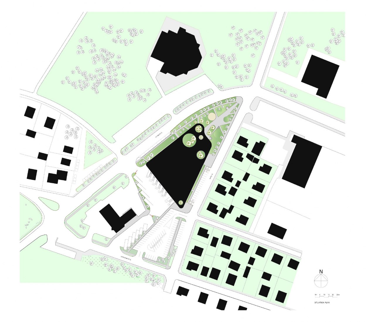 Plano de situación. Estación de autobuses Vilkaviškis por Balčytis Studija