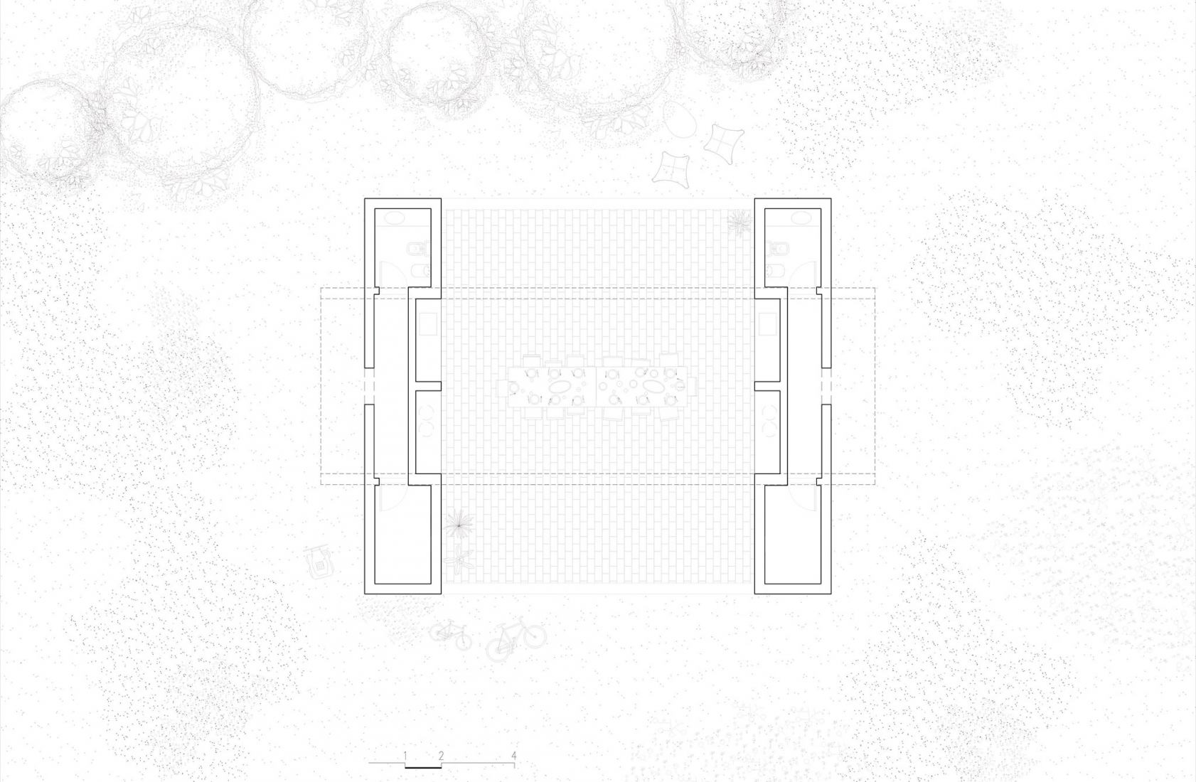Floor plan. Quincho Bialet by Balsa Crosetto Piazzi + Diego Avendaño.