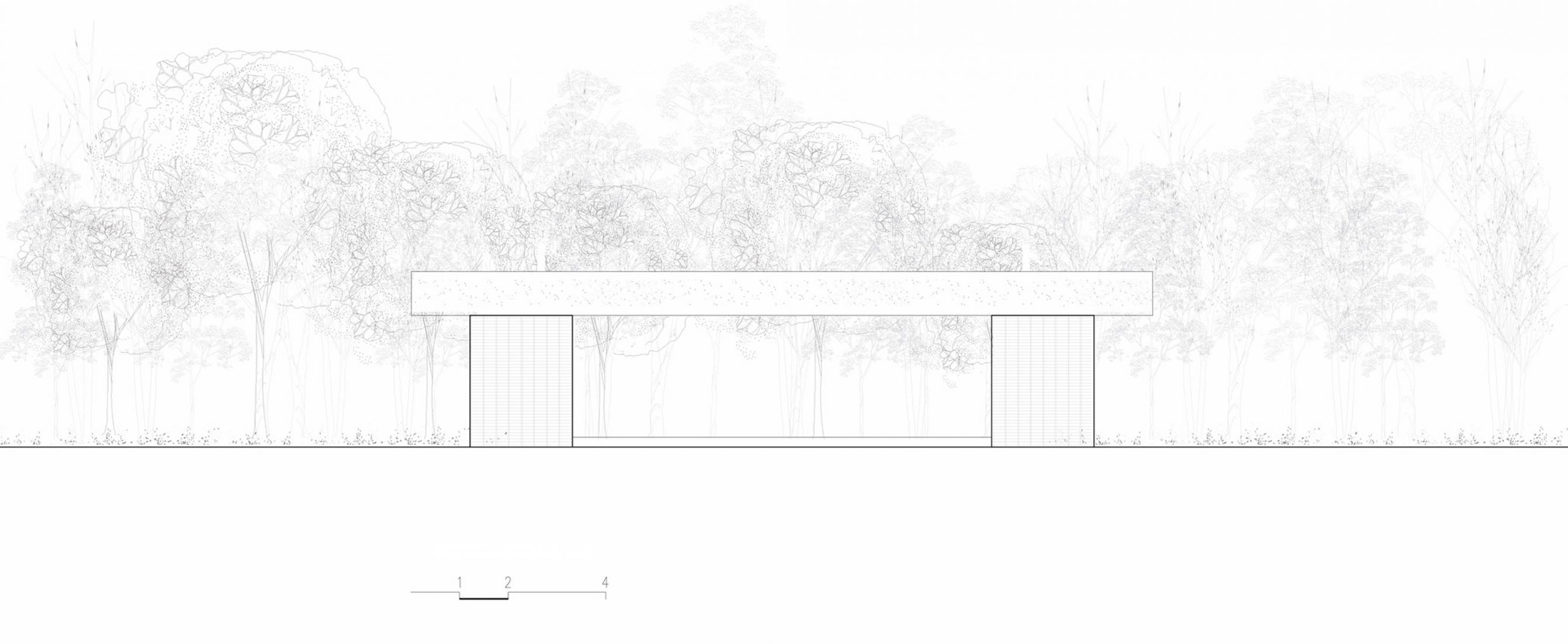 Elevation. Quincho Bialet by Balsa Crosetto Piazzi + Diego Avendaño.