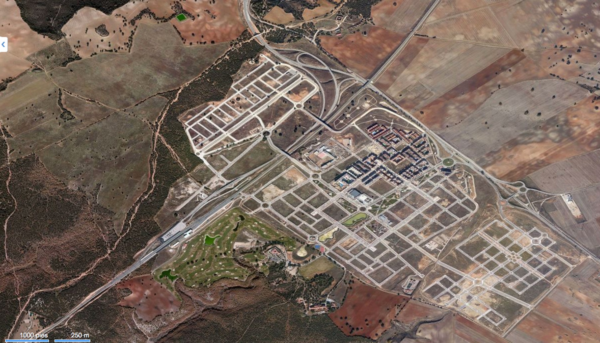Aerial view of Valdeluz, Guadalajara.