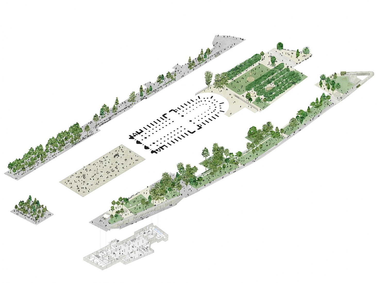 El nuevo jardín de Notre-Dame Paris por Bas Smets. Imagen de Studio Alma / Groupement BBS.