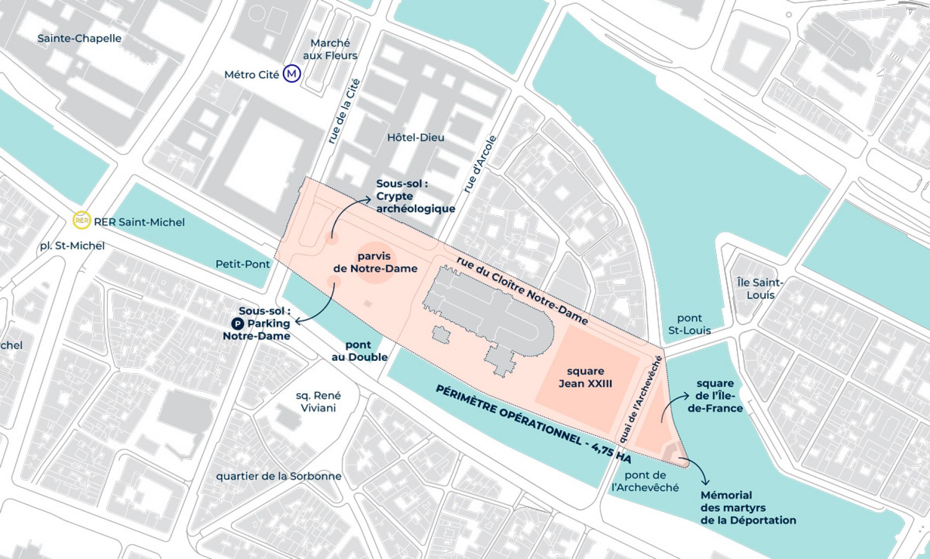 Plano de situación. Ville de Paris