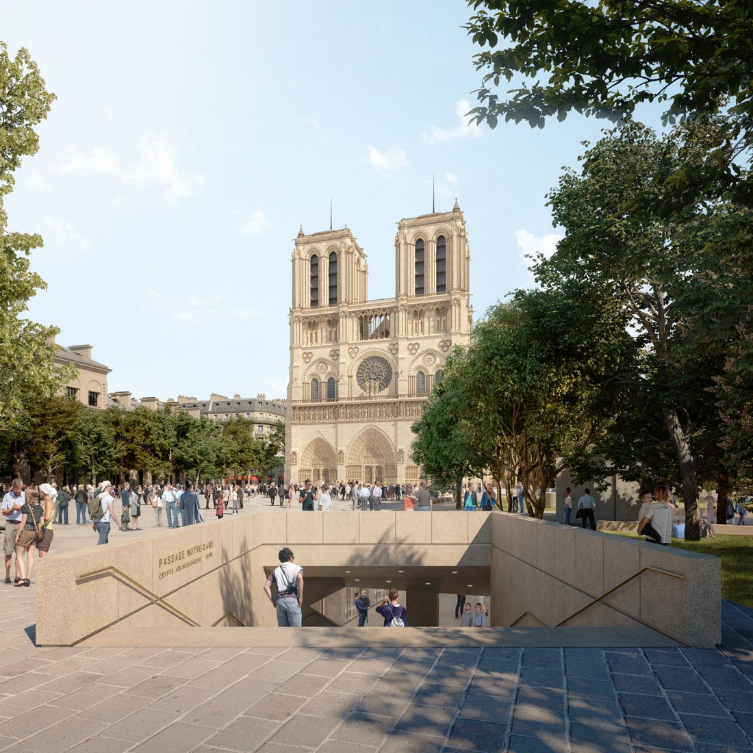 El nuevo jardín de Notre-Dame Paris por Bas Smets. Imagen de Studio Alma / Groupement BBS.