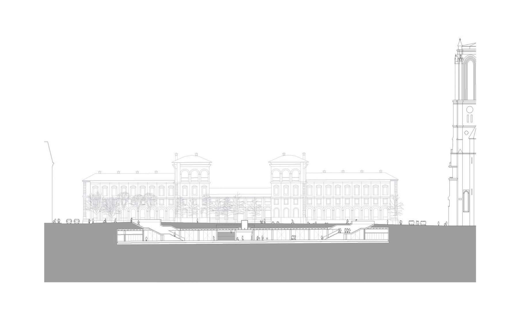Sección. El nuevo jardín de Notre-Dame Paris por Bas Smets.