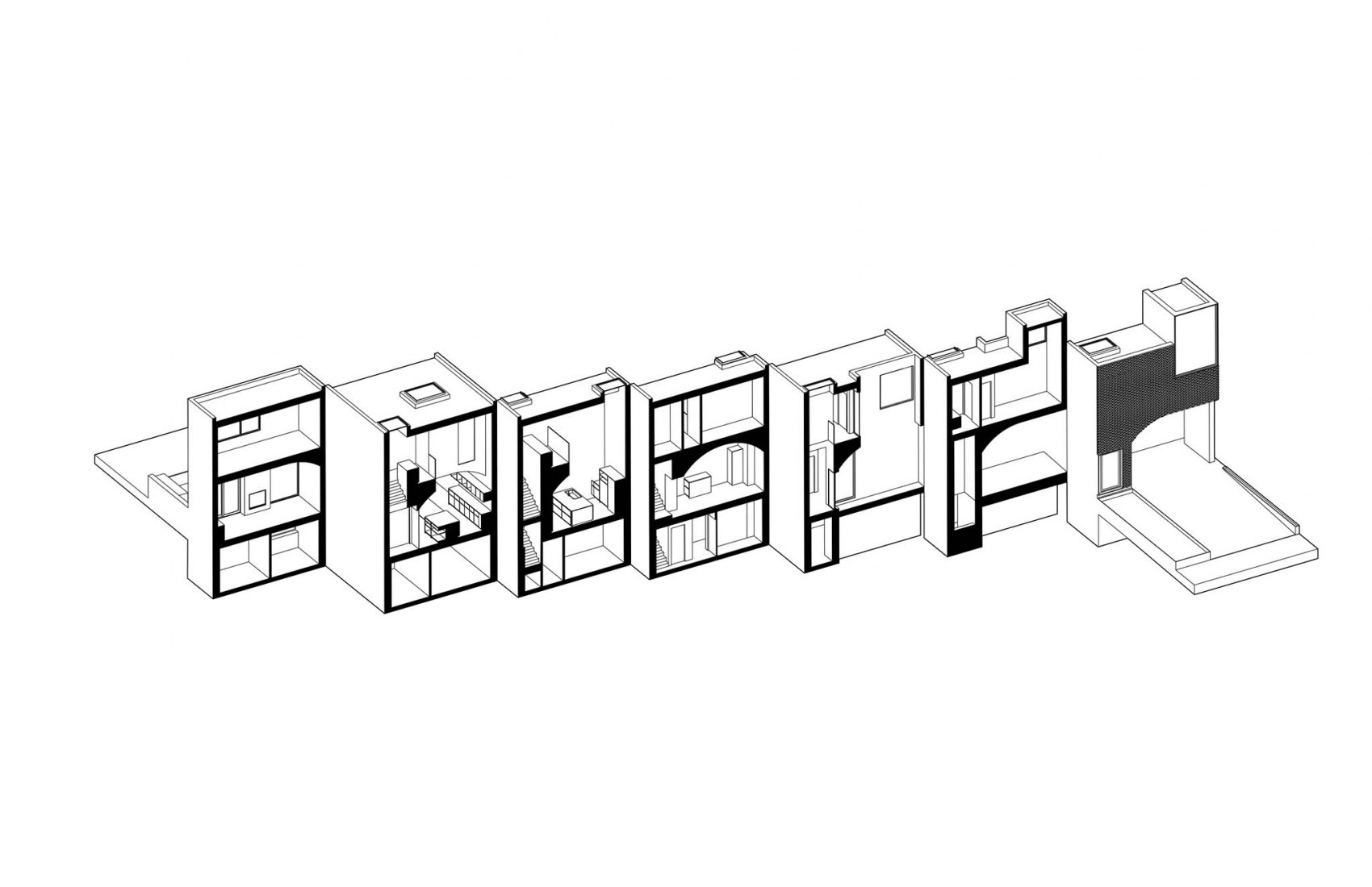 Axo diagram. High Park Residence by Batay-Csorba Architects