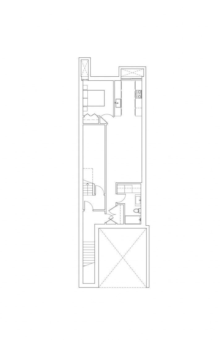 Basement floor plan. High Park Residence by Batay-Csorba Architects