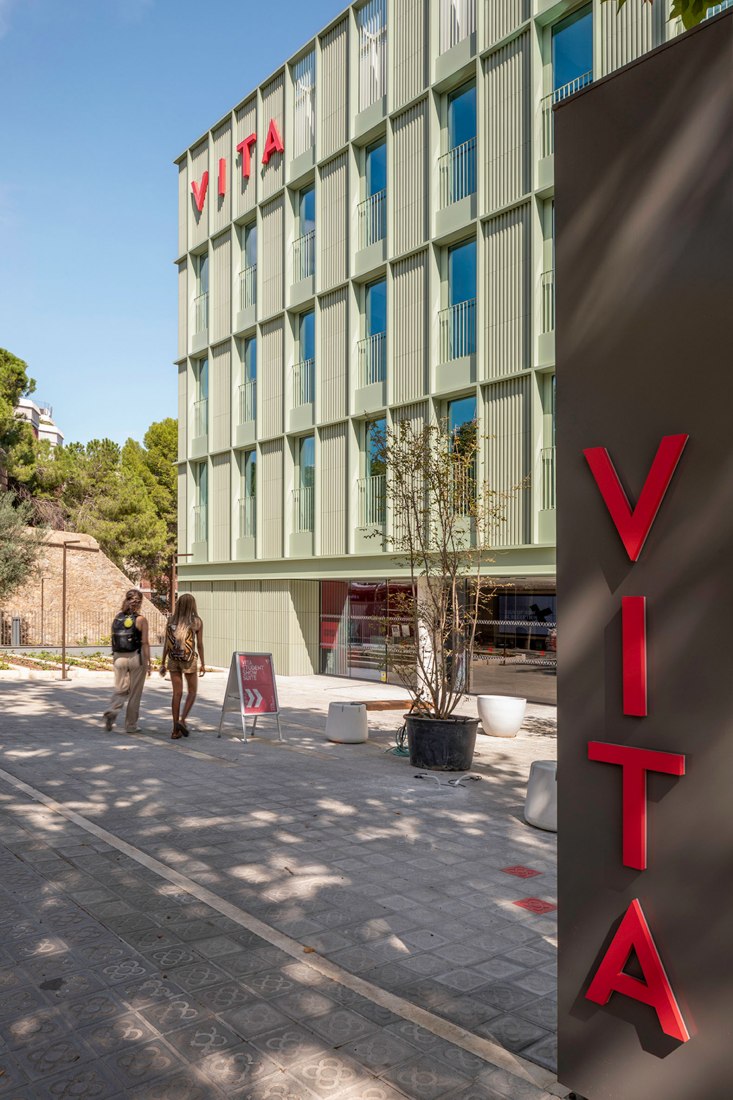 Vita Student Residence by Batlleiroig Arquitectura. Photograph by Antonio Navarro Wijkmark.