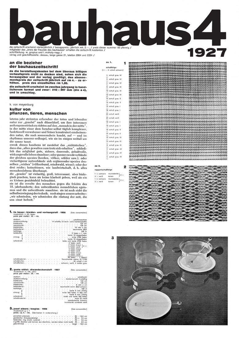 Portada de la revista. BAUHAUS JOURNAL 1926–1931. Edición facsímil.
