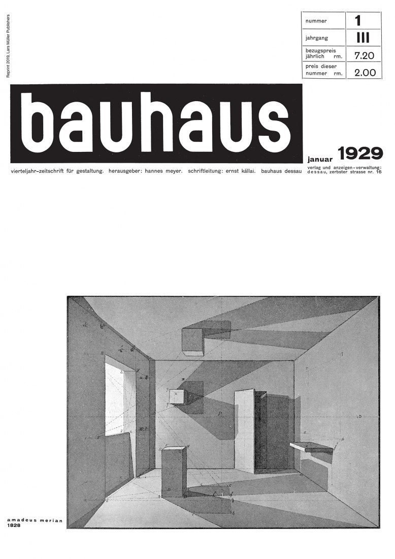 Portada de la revista. BAUHAUS JOURNAL 1926–1931. Edición facsímil.