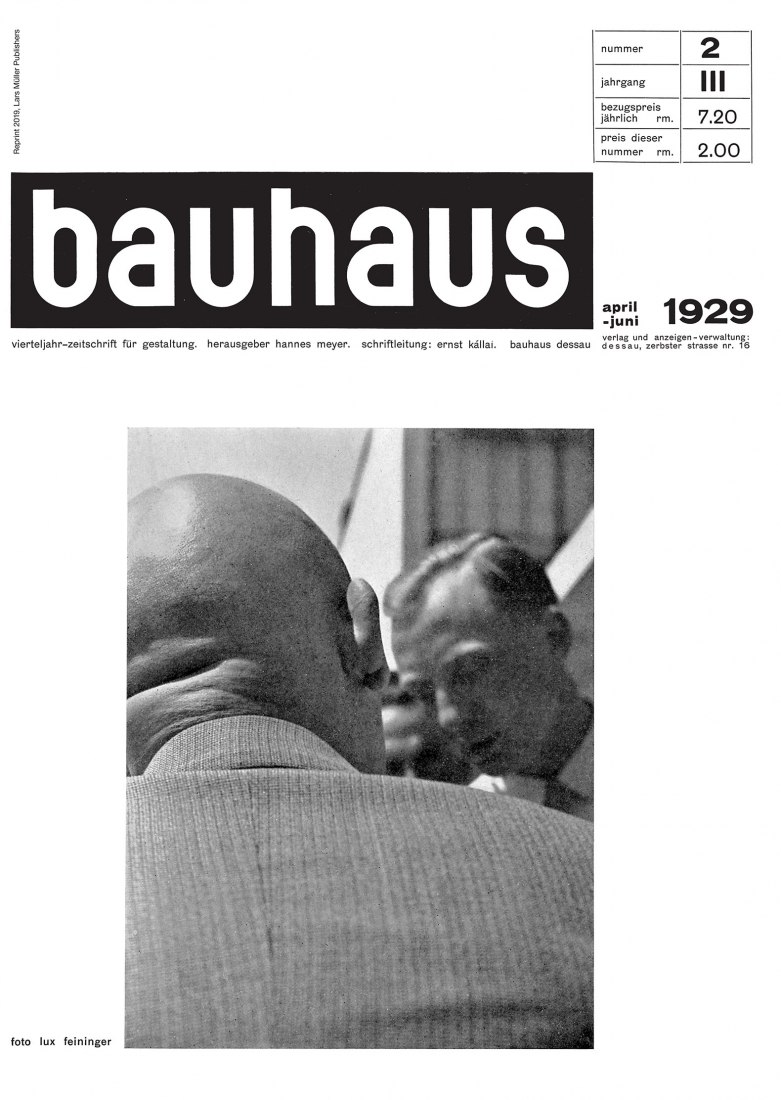 Portada de la revista. BAUHAUS JOURNAL 1926–1931. Edición facsímil.