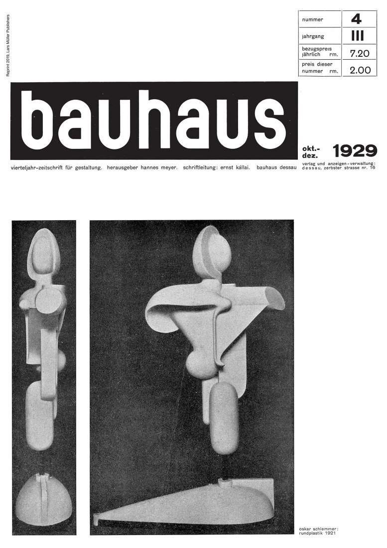 Portada de la revista. BAUHAUS JOURNAL 1926–1931. Edición facsímil.